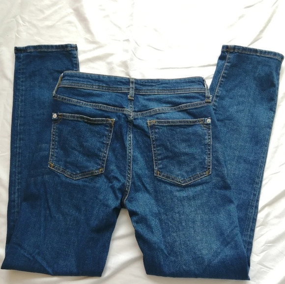 Anthropologie Pilcro Slim Boyfriend Fit Jeans Medium Blue Wash 27 - Picture 7 of 16